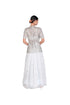 Pale Blue Vine EMB Jacket with Bustier and EMB Tulle Skirt